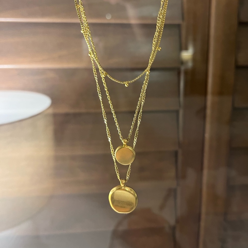 Madewell coin layered necklaces